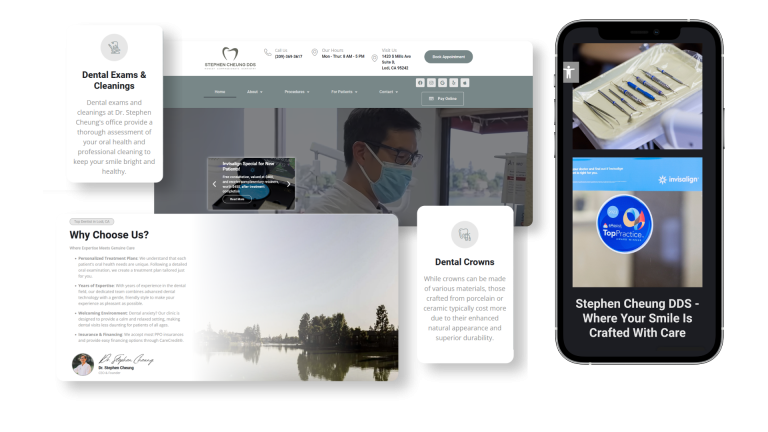 Dr. Stephen Cheung dental website screenshot
