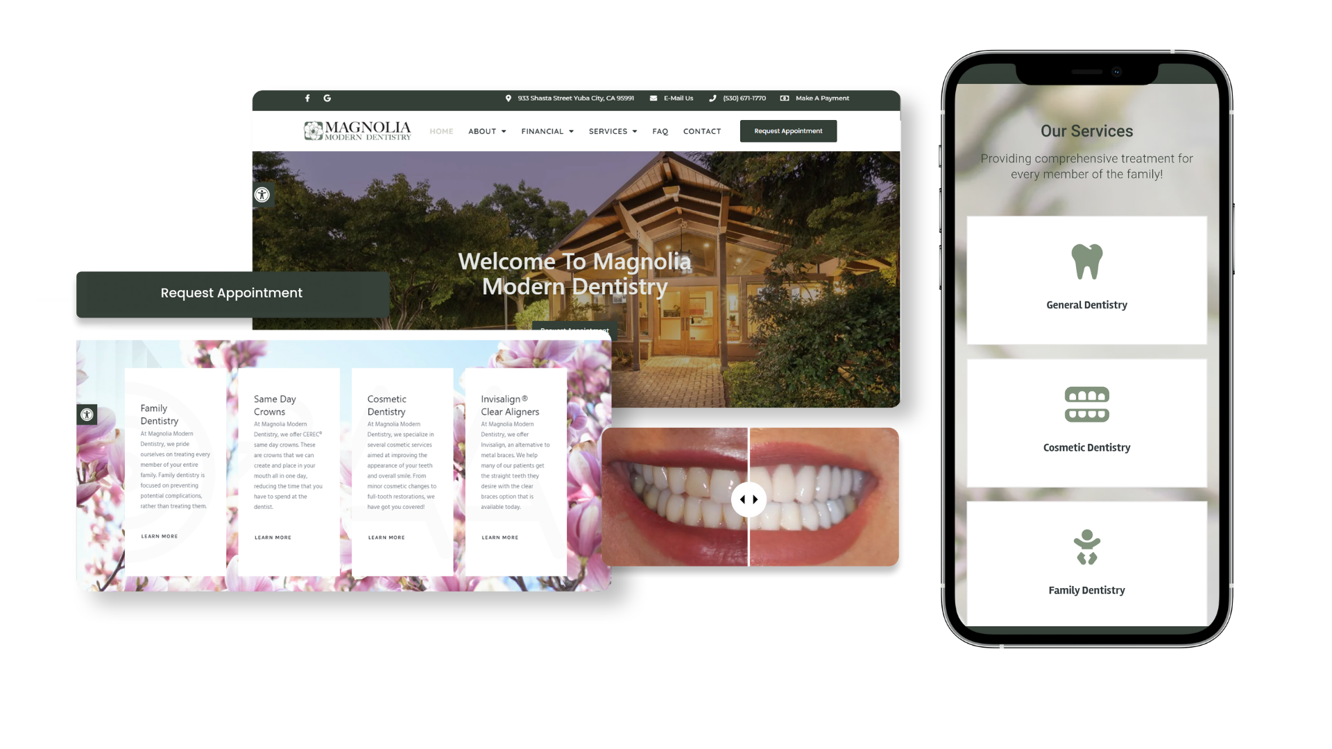 Magnolia Modern Dentistry website