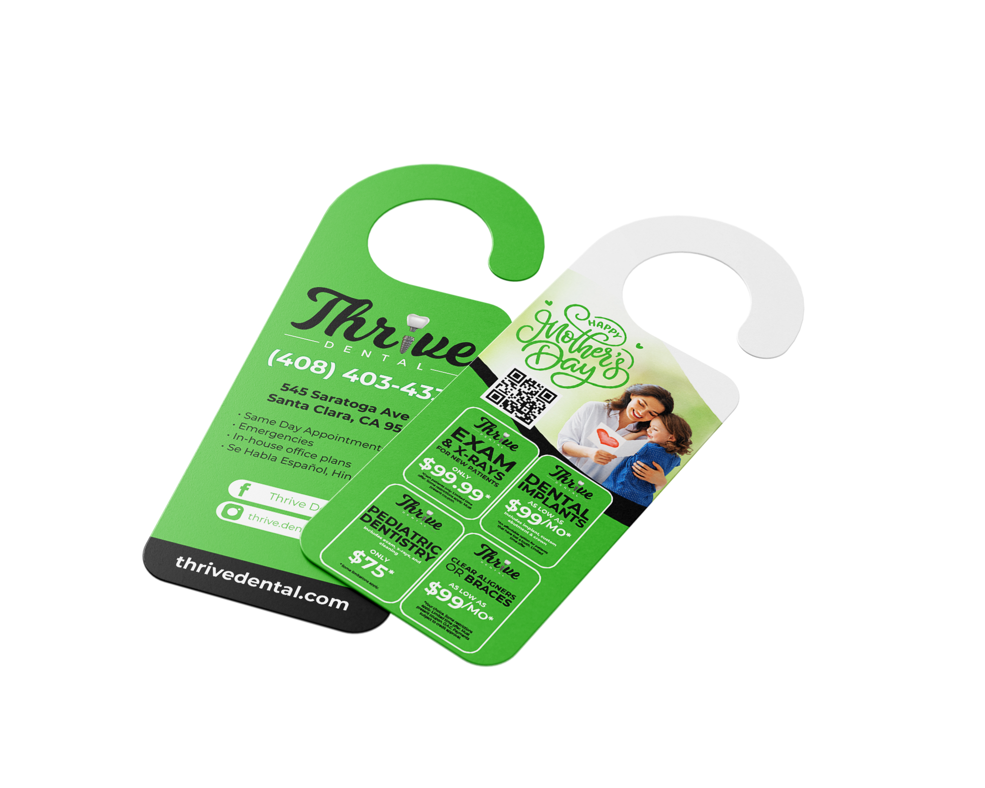 Print marketing: Thrive Dental Door Hangers