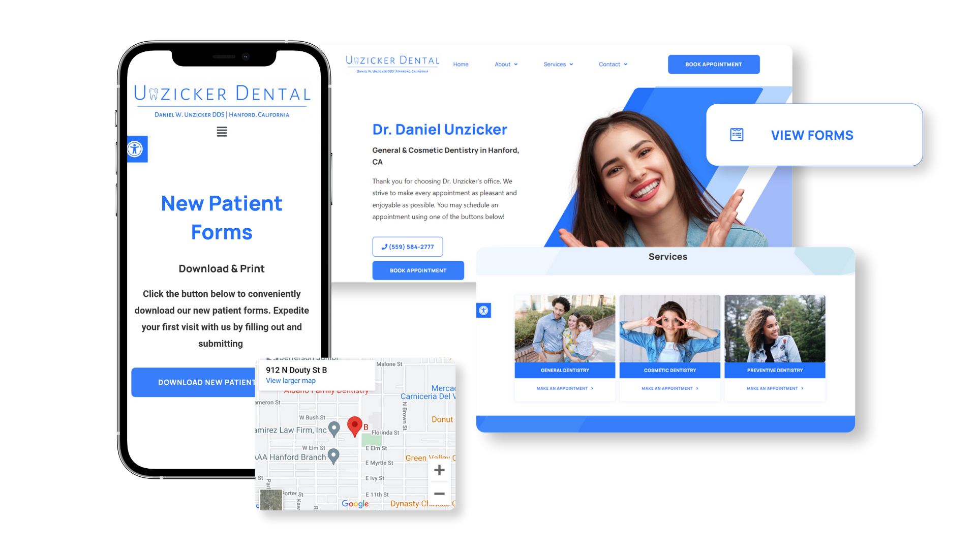 Website design for Unzicker DDS