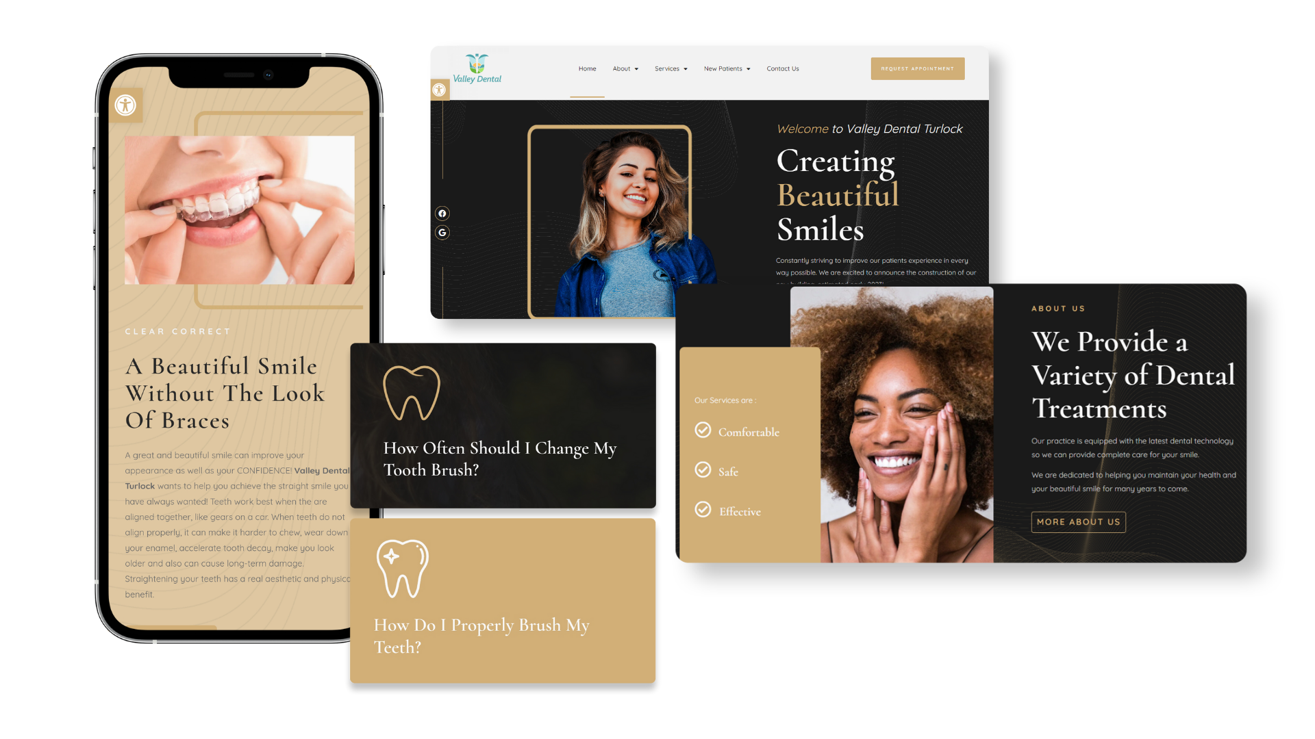 Valley Dental website screenshot